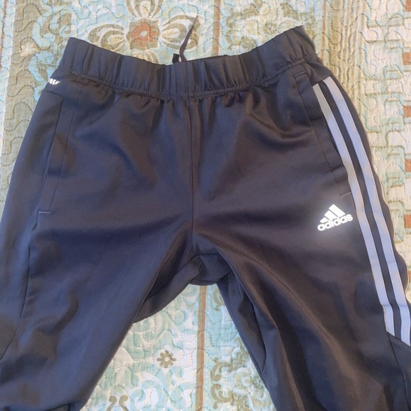ADIDAS Aeroready Running Athletic Pants Gray Tapered Zippered Men Size Small - Picture 6 of 10
